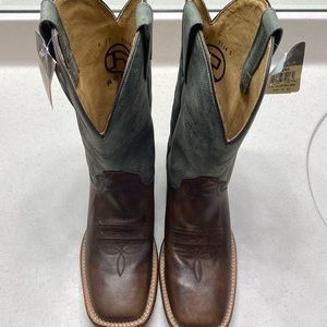 Men’s leather Roper boots with square toe.  New with tags, never worn.